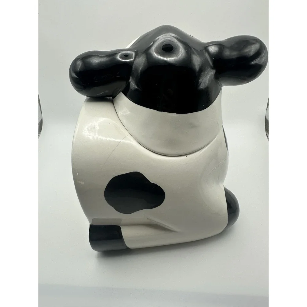 Vtg Coco Dowley Cow and Chicken Holstein Cookie Jar (Head and Middle Pieces)